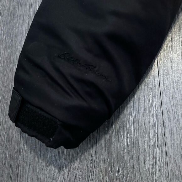 Women's Eddie Bauer Goose Down Parka Coat Size Medium Black Jacket Winter Warm - Picture 7 of 10